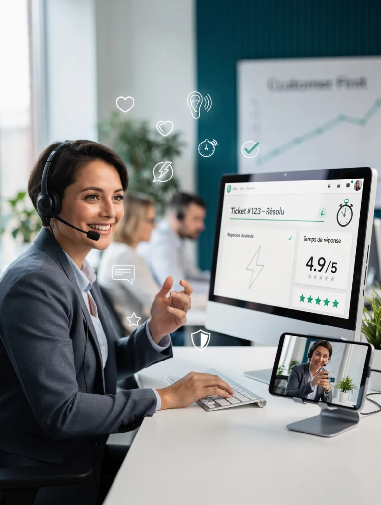 bon service à la clientèle